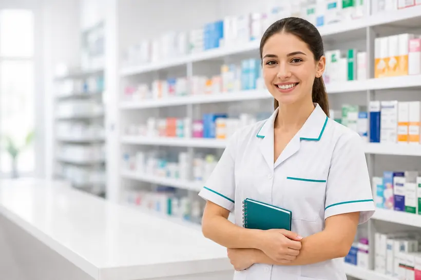 Studentă AMF în farmacie
